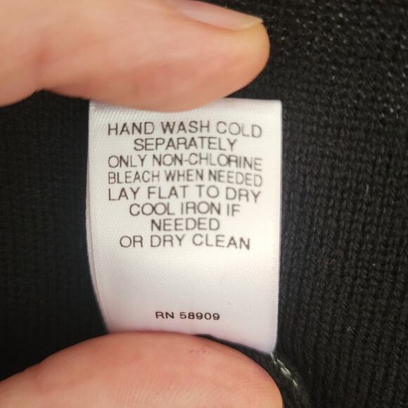 Turnbury Sweater Mens L Black 100% Extra Fine Merino Wool - Picture 5 of 5